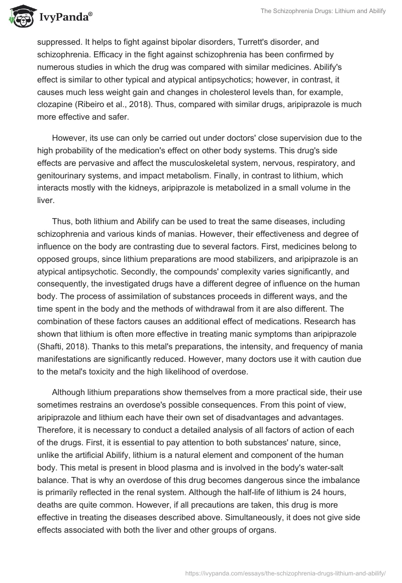 The Schizophrenia Drugs: Lithium and Abilify. Page 2