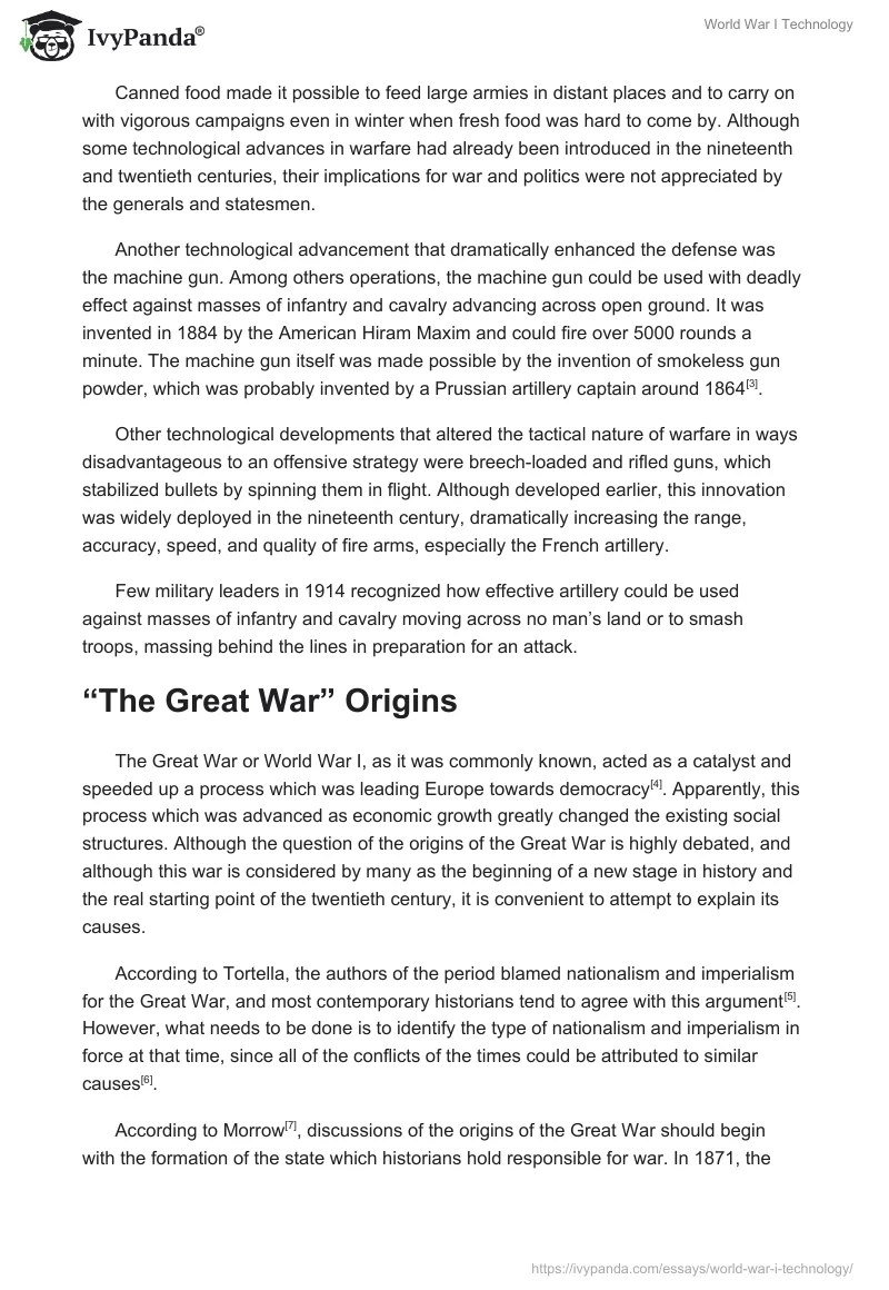 World War I Technology. Page 2