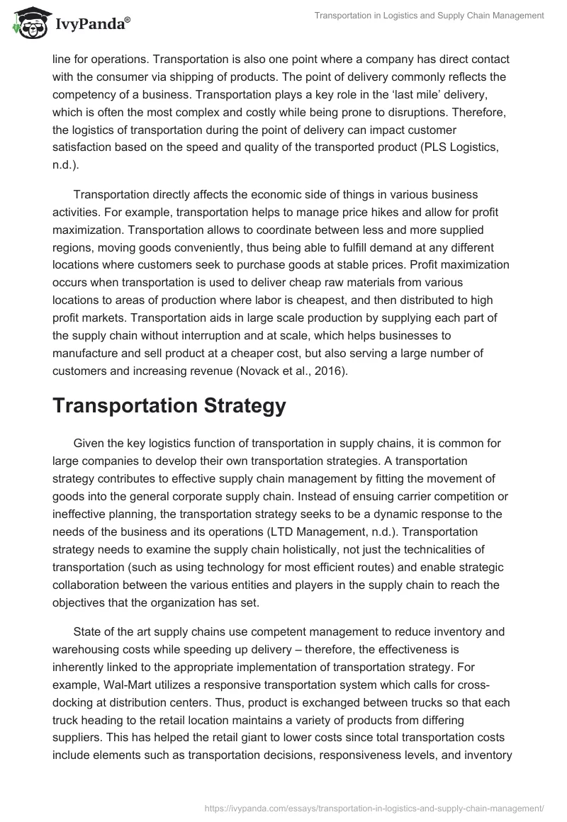 Transportation in Logistics and Supply Chain Management. Page 3