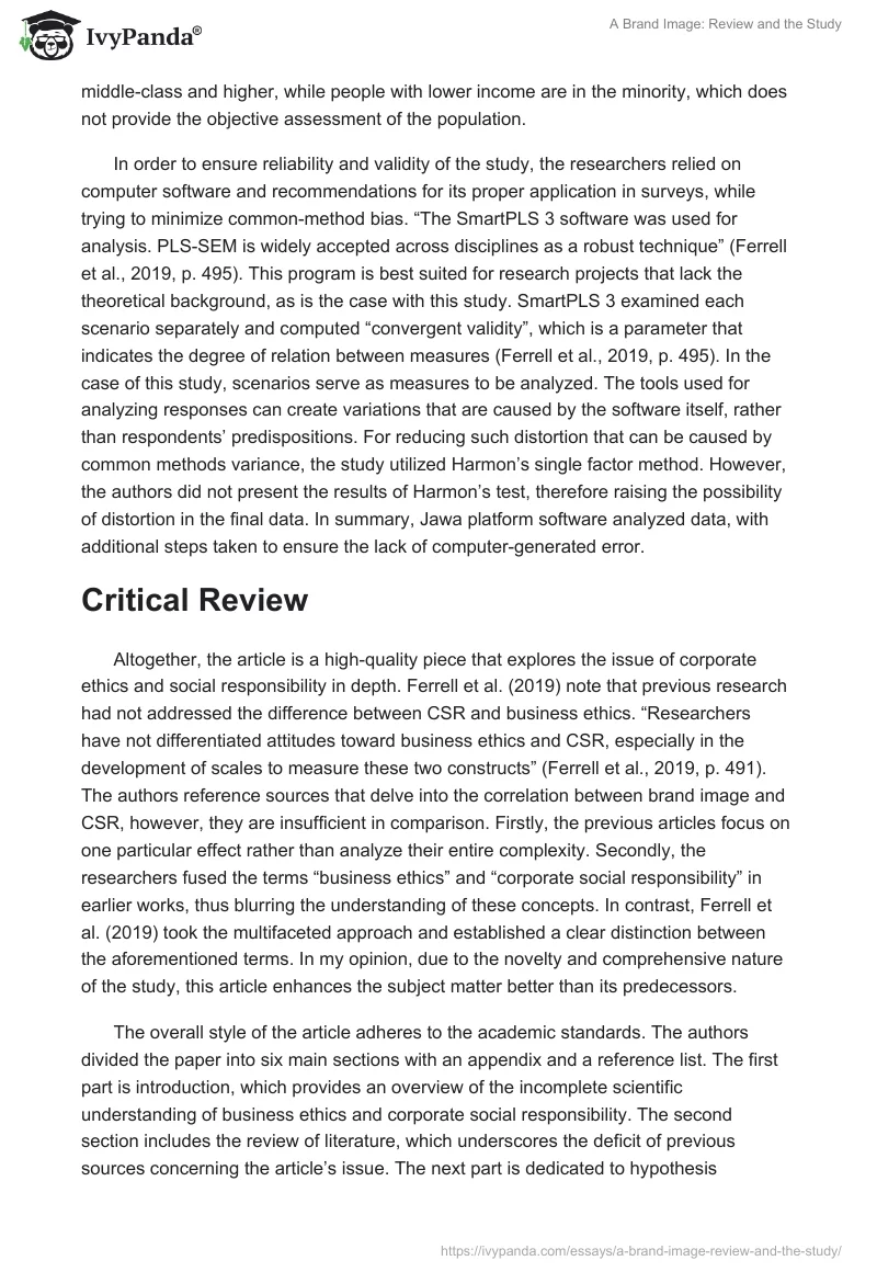 A Brand Image: Review and the Study. Page 3