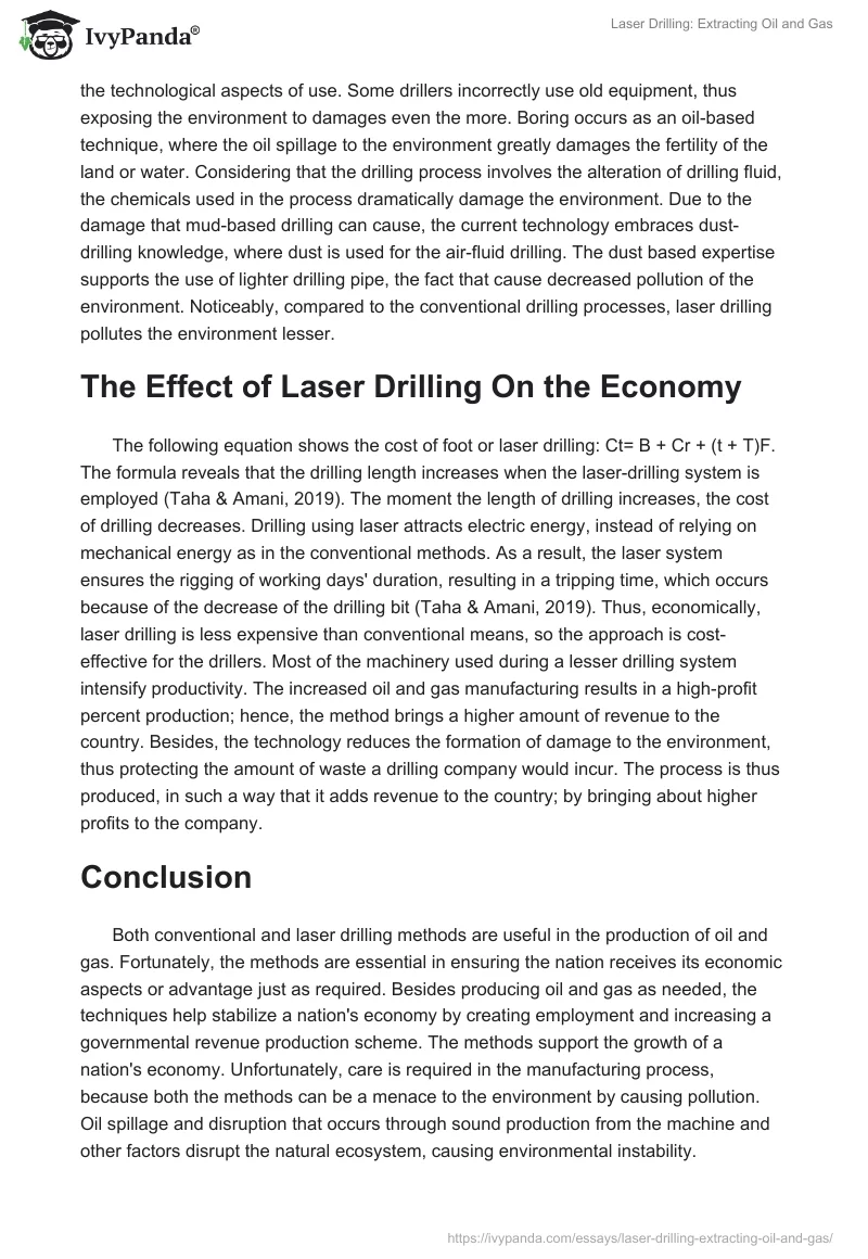 Laser Drilling: Extracting Oil and Gas. Page 4
