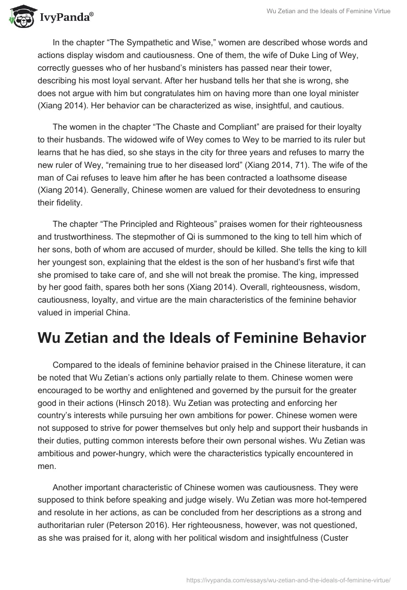 Wu Zetian and the Ideals of Feminine Virtue. Page 3