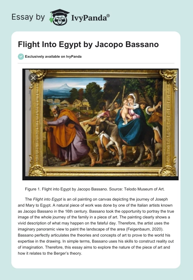 Flight Into Egypt by Jacopo Bassano. Page 1