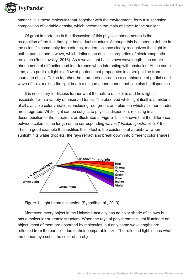 The Sky Coloration Phenomenon in Different Colors. Page 2