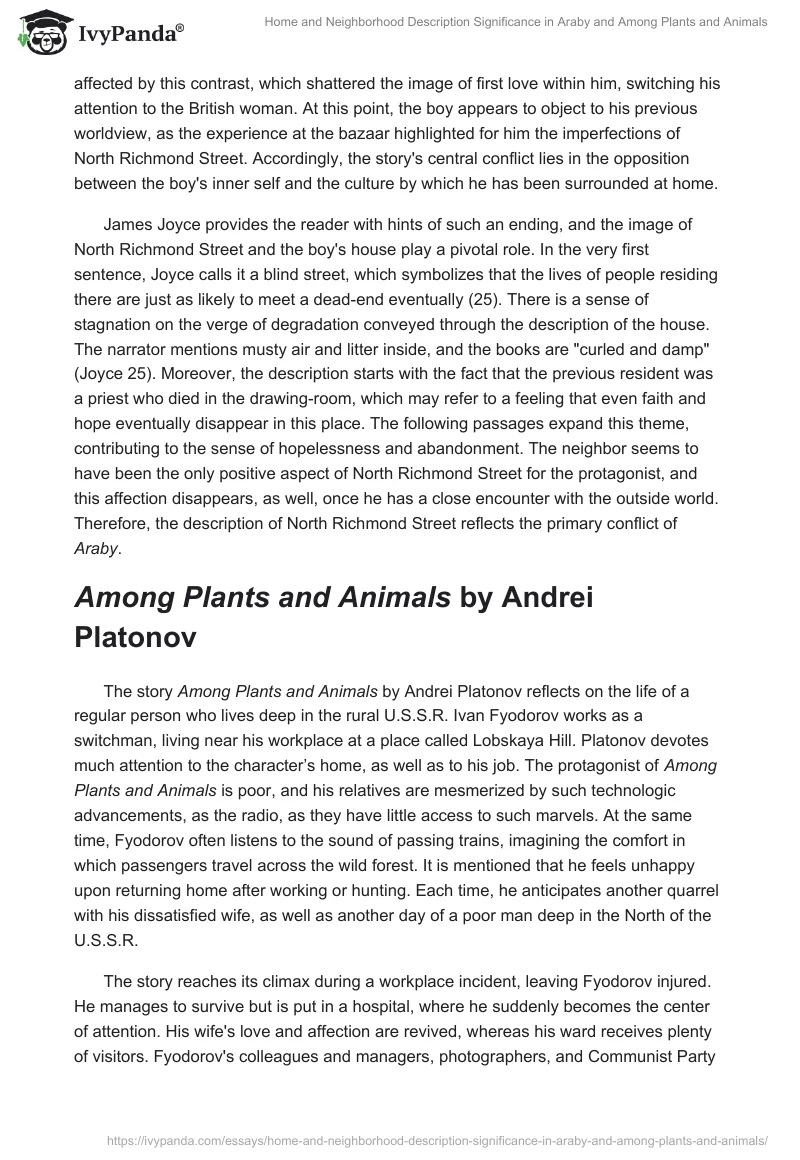 Home and Neighborhood Description Significance in Araby and Among Plants and Animals. Page 2