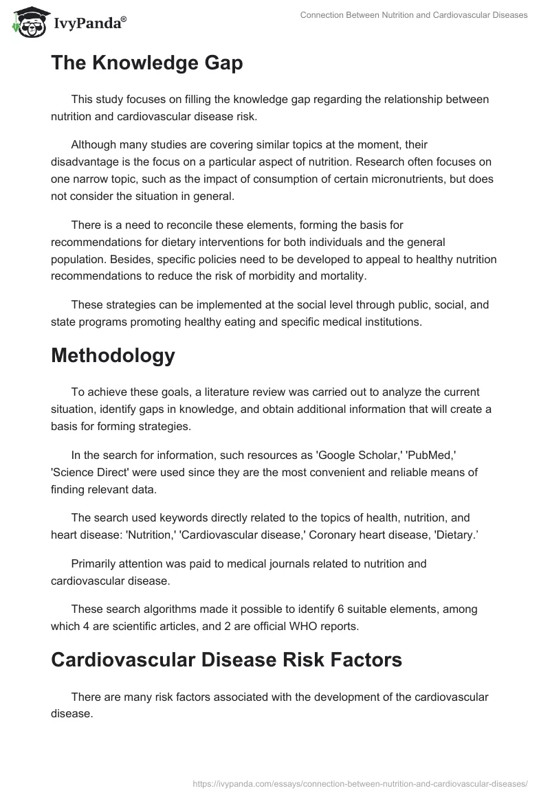 Connection Between Nutrition and Cardiovascular Diseases. Page 3