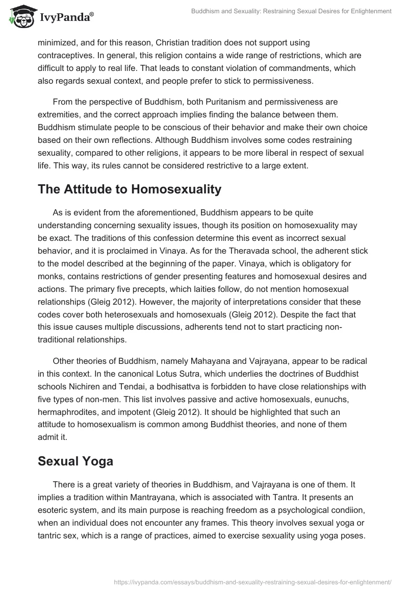 Buddhism and Sexuality: Restraining Sexual Desires for Enlightenment. Page 3