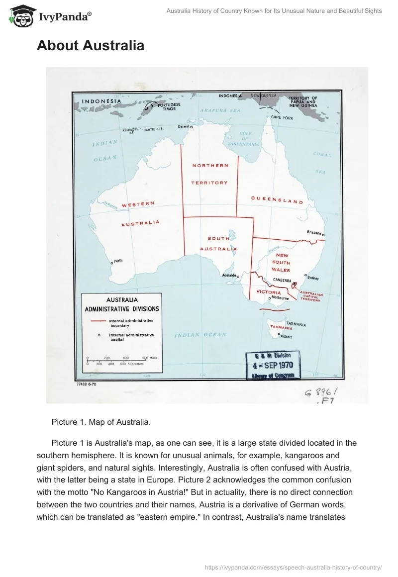 Australia History of Country Known for Its Unusual Nature and Beautiful Sights. Page 2
