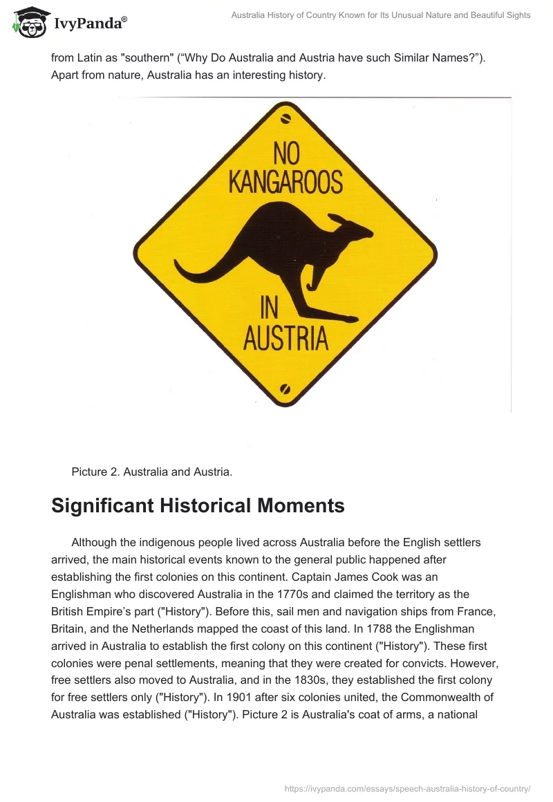 Australia History of Country Known for Its Unusual Nature and Beautiful Sights. Page 3