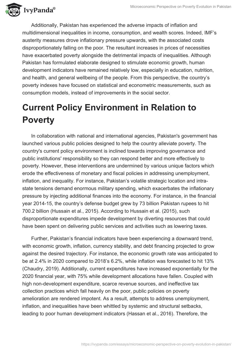 Microeconomic Perspective on Poverty Evolution in Pakistan. Page 2
