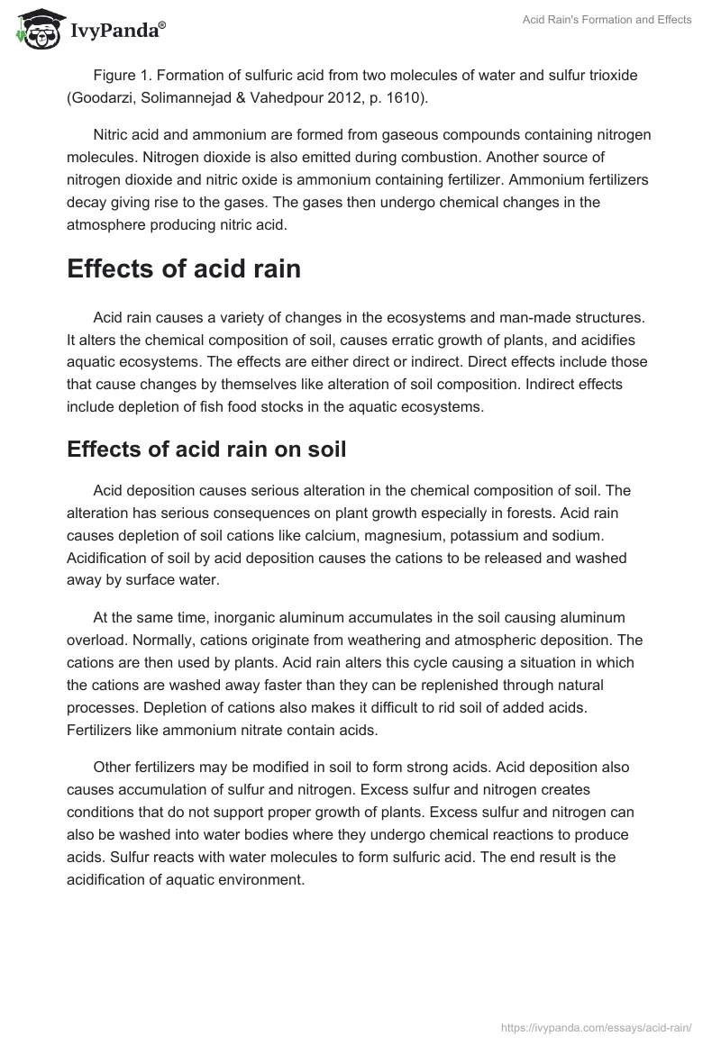 Acid Rain's Formation and Effects. Page 2