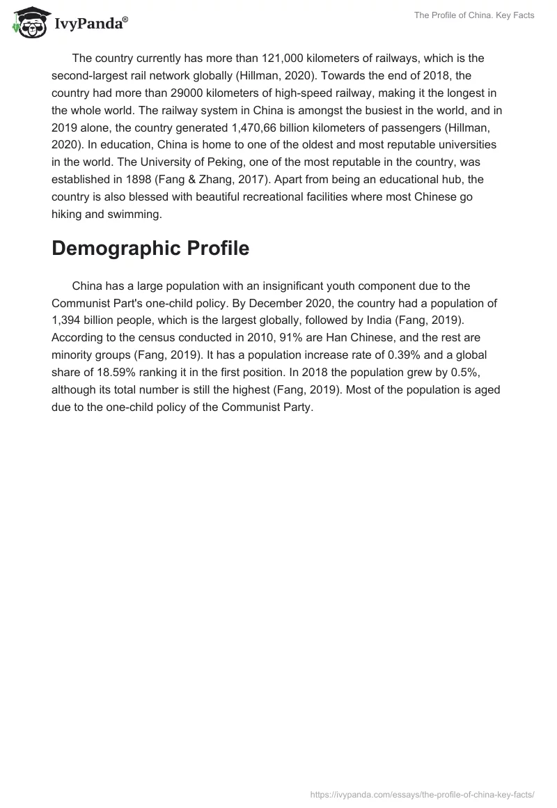 The Profile of China. Key Facts. Page 3
