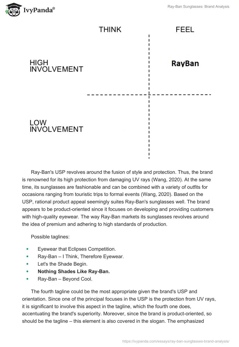 Ray-Ban Sunglasses: Brand Analysis. Page 2