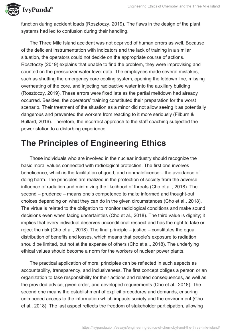 Engineering Ethics of Chernobyl and the Three Mile Island. Page 4