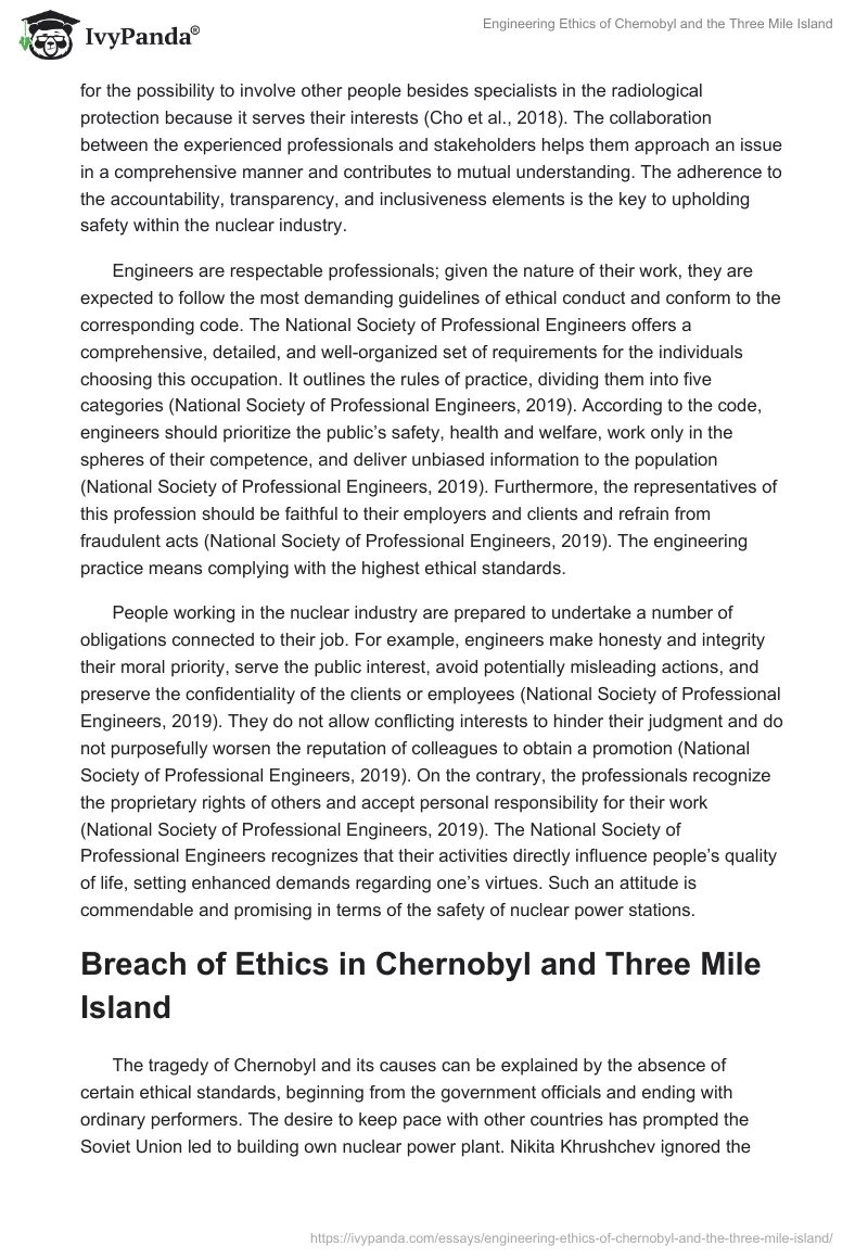 Engineering Ethics of Chernobyl and the Three Mile Island. Page 5
