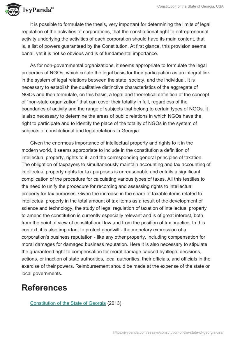 Constitution of the State of Georgia, USA. Page 4