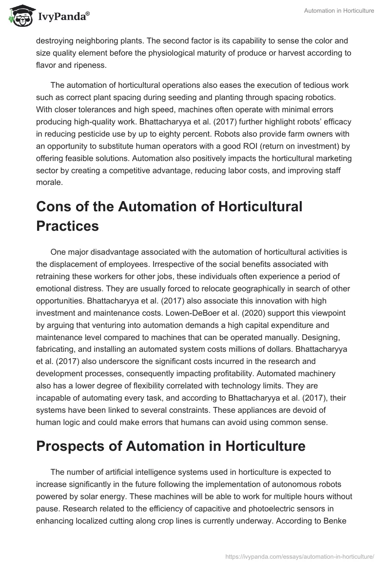 Automation in Horticulture. Page 4