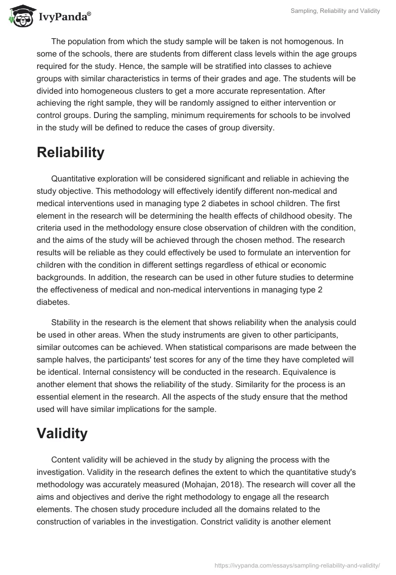 Sampling, Reliability and Validity. Page 2