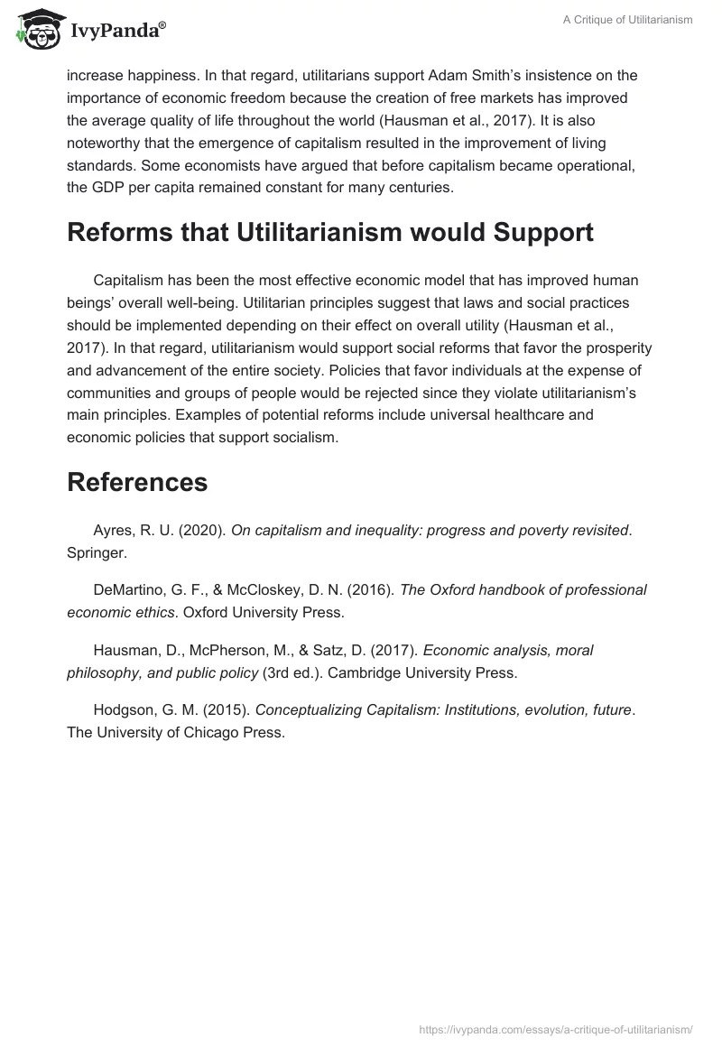 A Critique of Utilitarianism. Page 2