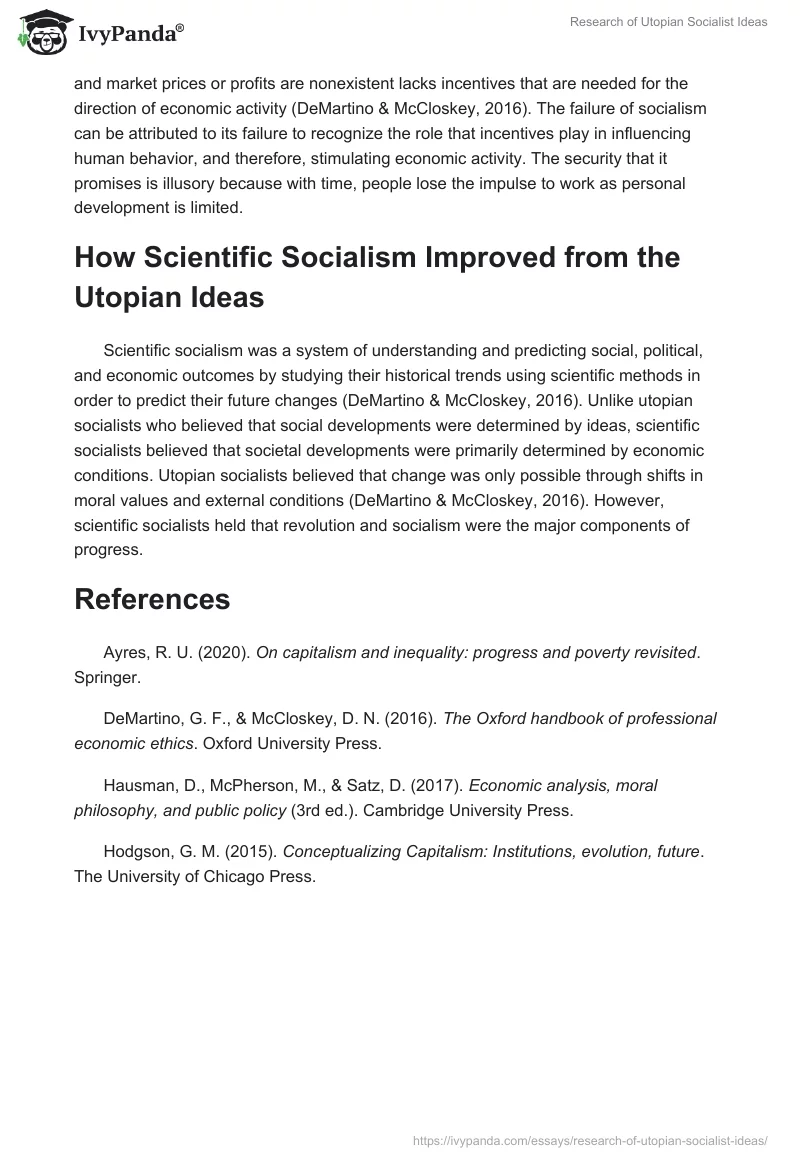 Research of Utopian Socialist Ideas. Page 2