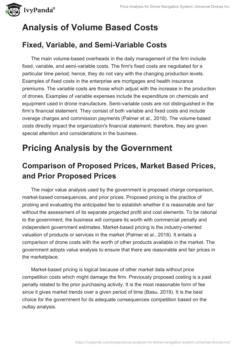 Price Analysis for Drone Navigation System: Universal Drones Inc.. Page 2