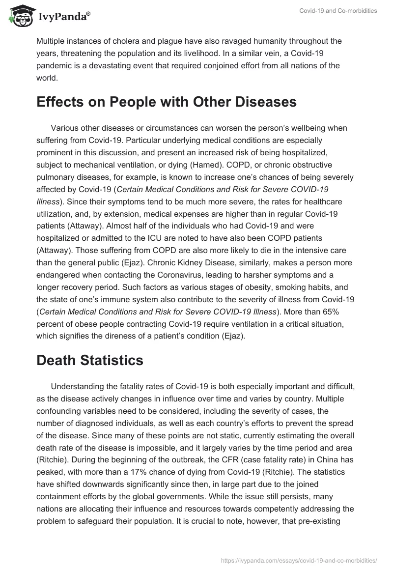Covid-19 and Co-Morbidities. Page 2