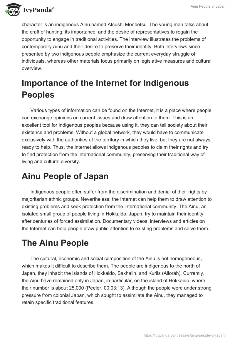 Ainu People of Japan. Page 4