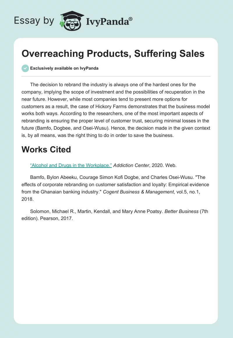 Overreaching Products, Suffering Sales. Page 1