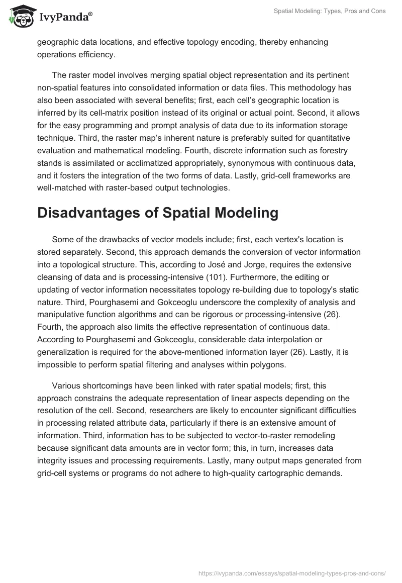 Spatial Modeling: Types, Pros and Cons. Page 2