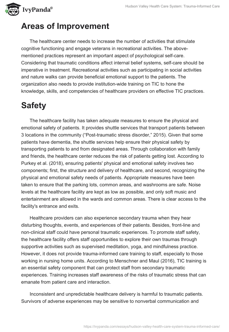 Hudson Valley Health Care System: Trauma-Informed Care. Page 4