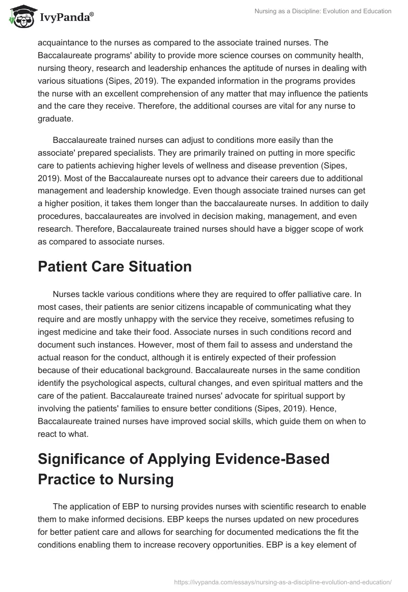 Nursing as a Discipline: Evolution and Education. Page 2