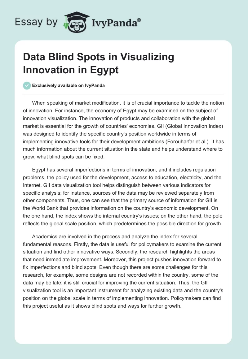 Data Blind Spots in Visualizing Innovation in Egypt. Page 1