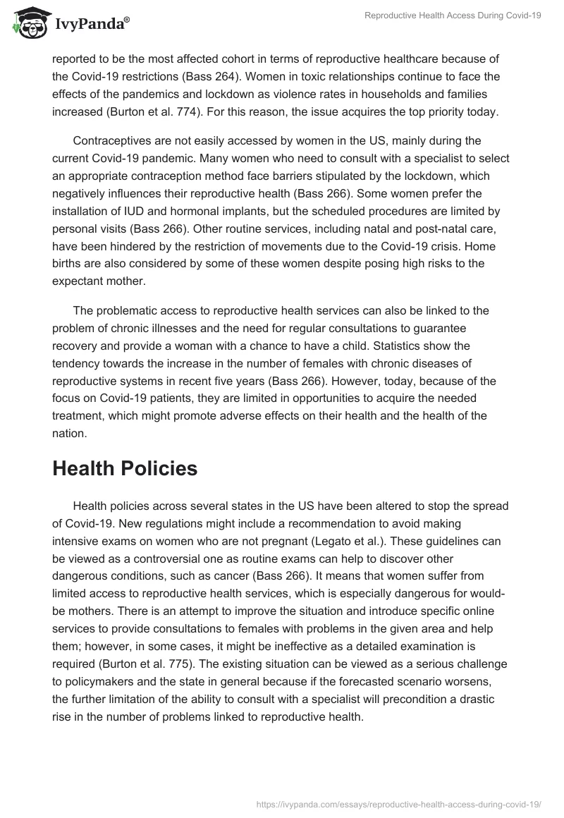 Reproductive Health Access During Covid-19. Page 2
