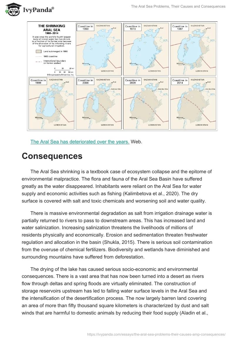 The Aral Sea Problems, Their Causes and Consequences. Page 5