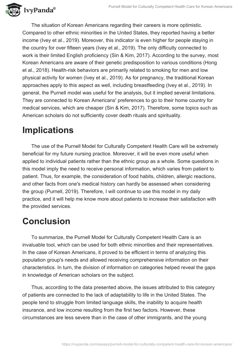 Purnell Model for Culturally Competent Health Care for Korean Americans. Page 2