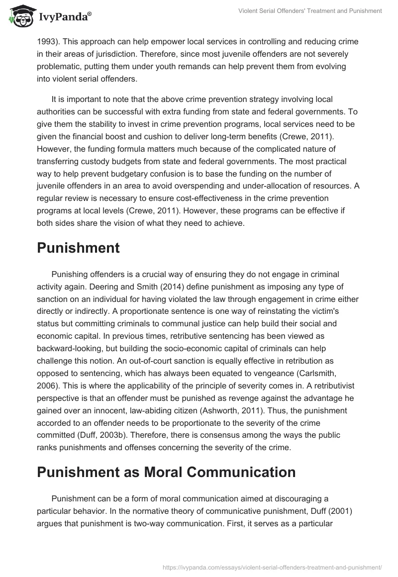 Violent Serial Offenders' Treatment and Punishment. Page 3
