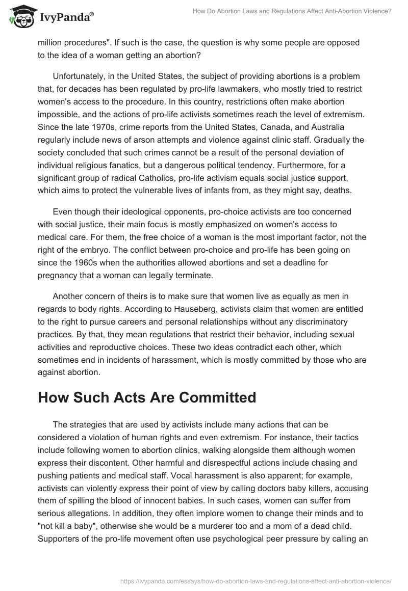 How Do Abortion Laws and Regulations Affect Anti-Abortion Violence?. Page 2