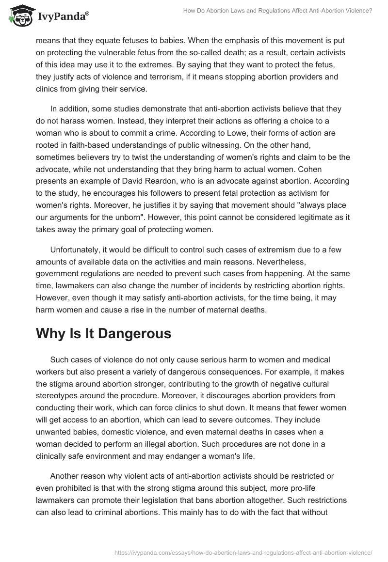 How Do Abortion Laws and Regulations Affect Anti-Abortion Violence?. Page 4