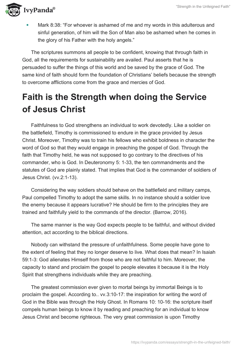 “Strength in the Unfeigned Faith”. Page 3