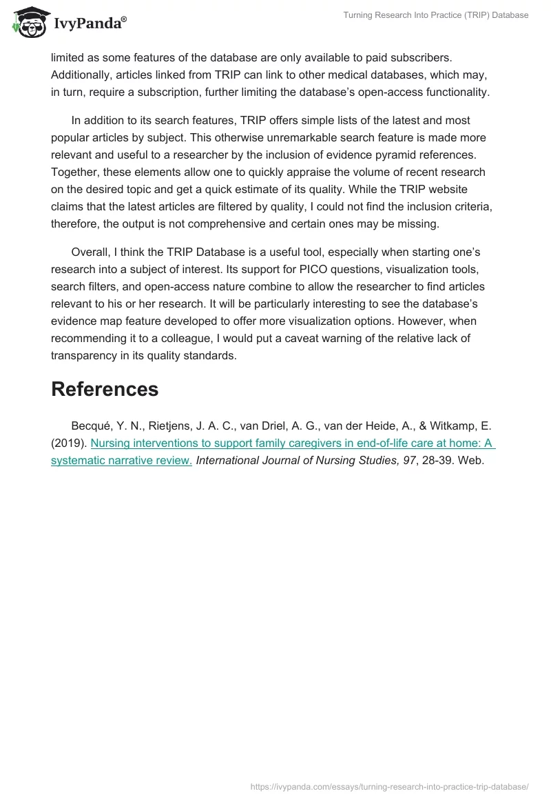 Turning Research Into Practice (TRIP) Database. Page 2