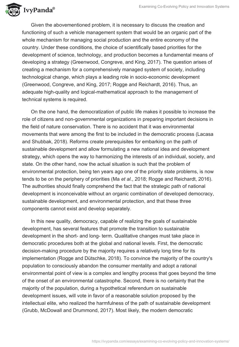 Examining Co-Evolving Policy and Innovation Systems. Page 4