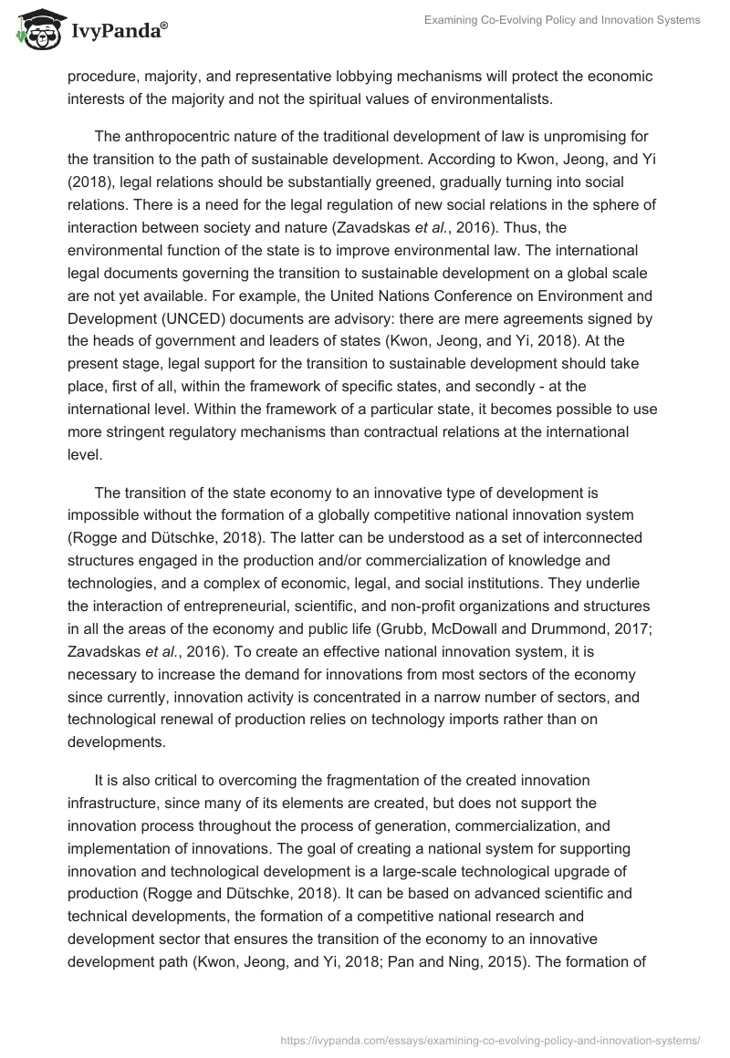 Examining Co-Evolving Policy and Innovation Systems. Page 5