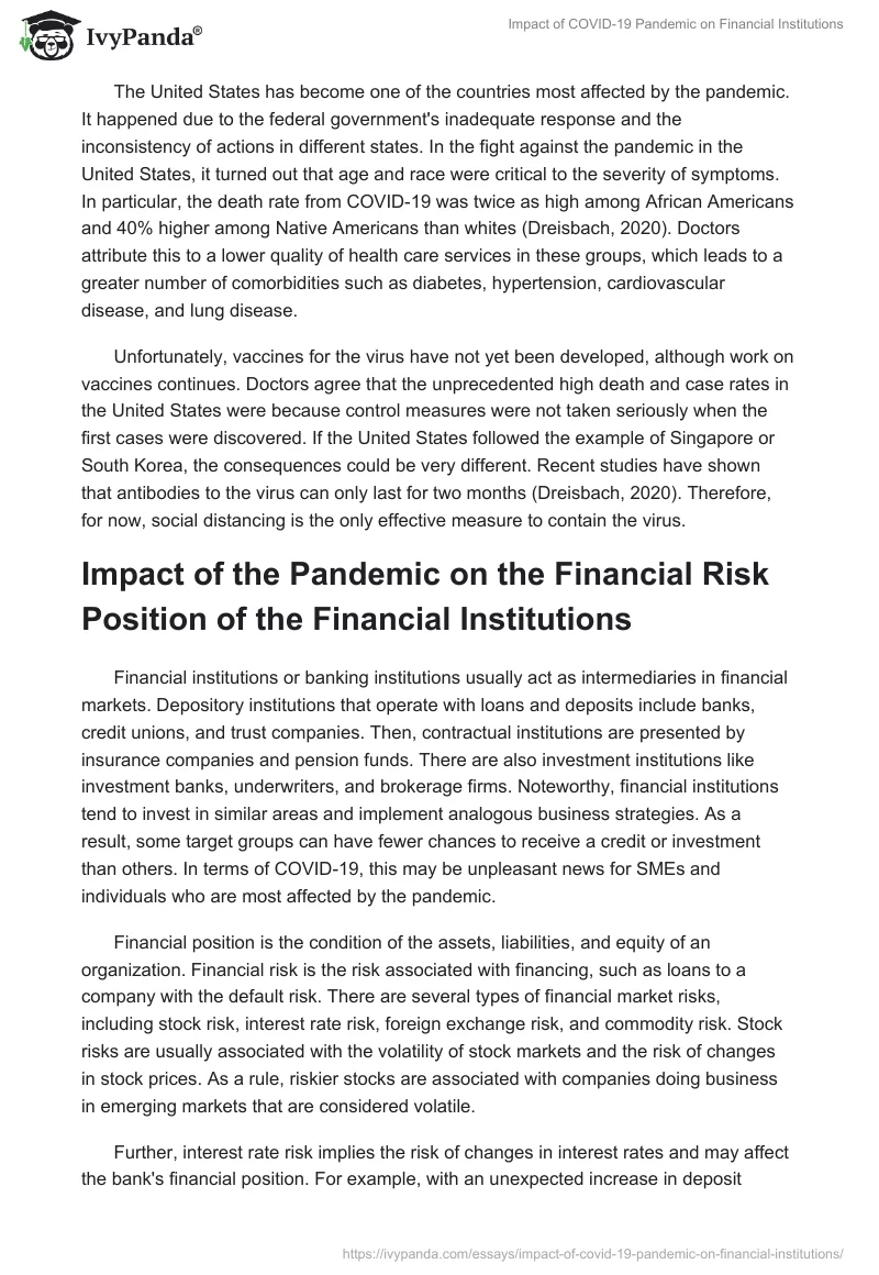Impact of COVID-19 Pandemic on Financial Institutions. Page 2