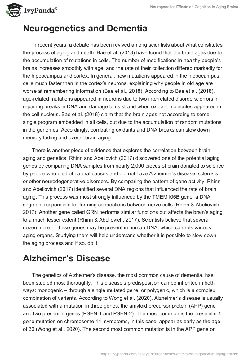 Neurogenetics Effects on Cognition in Aging Brains. Page 3
