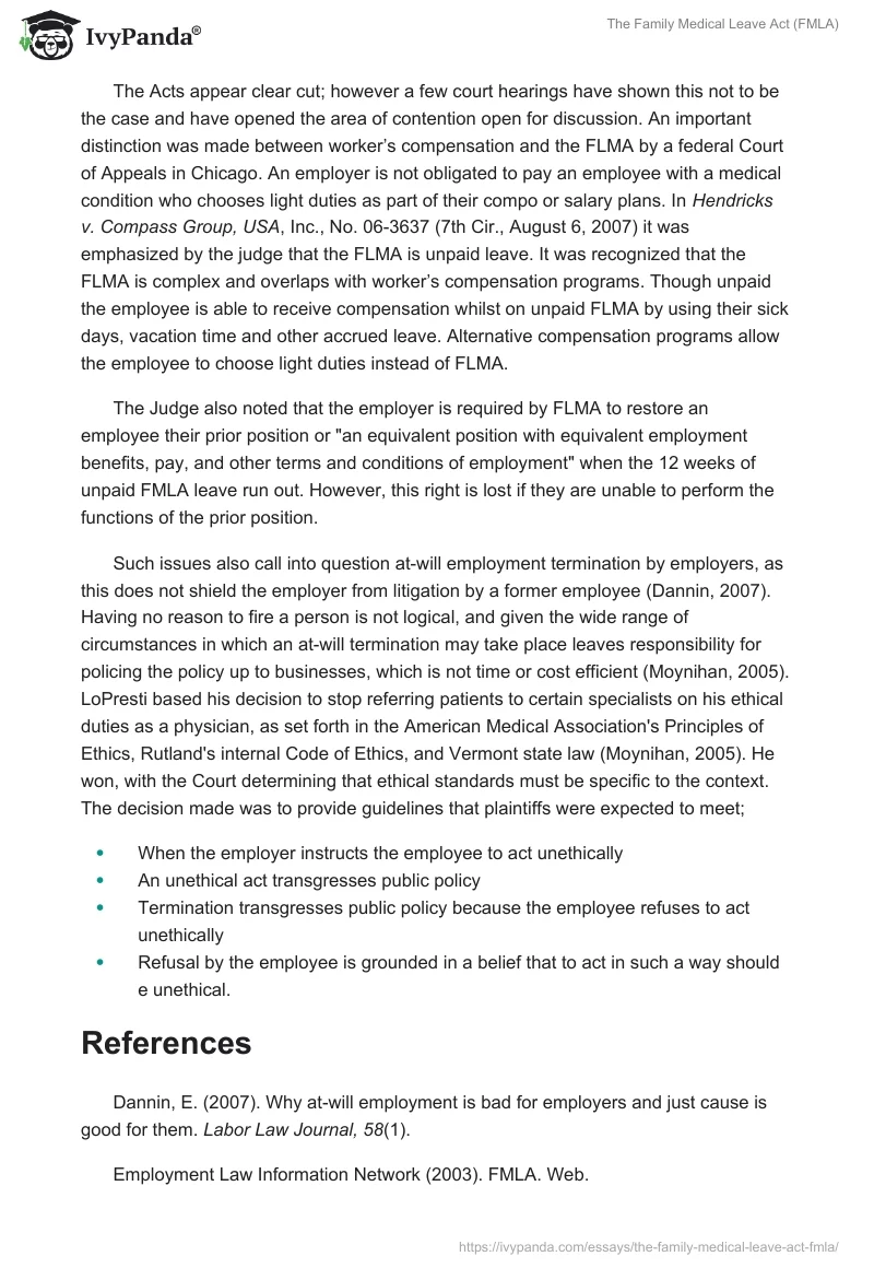 The Family Medical Leave Act (FMLA). Page 2