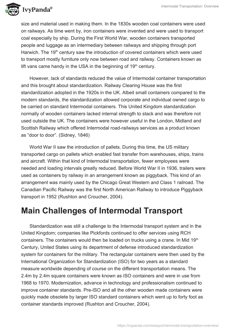 Intermodal Transportation: Overview. Page 2