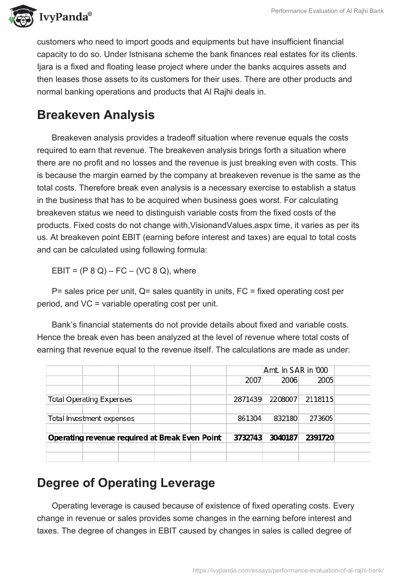 Performance Evaluation of Al Rajhi Bank. Page 2