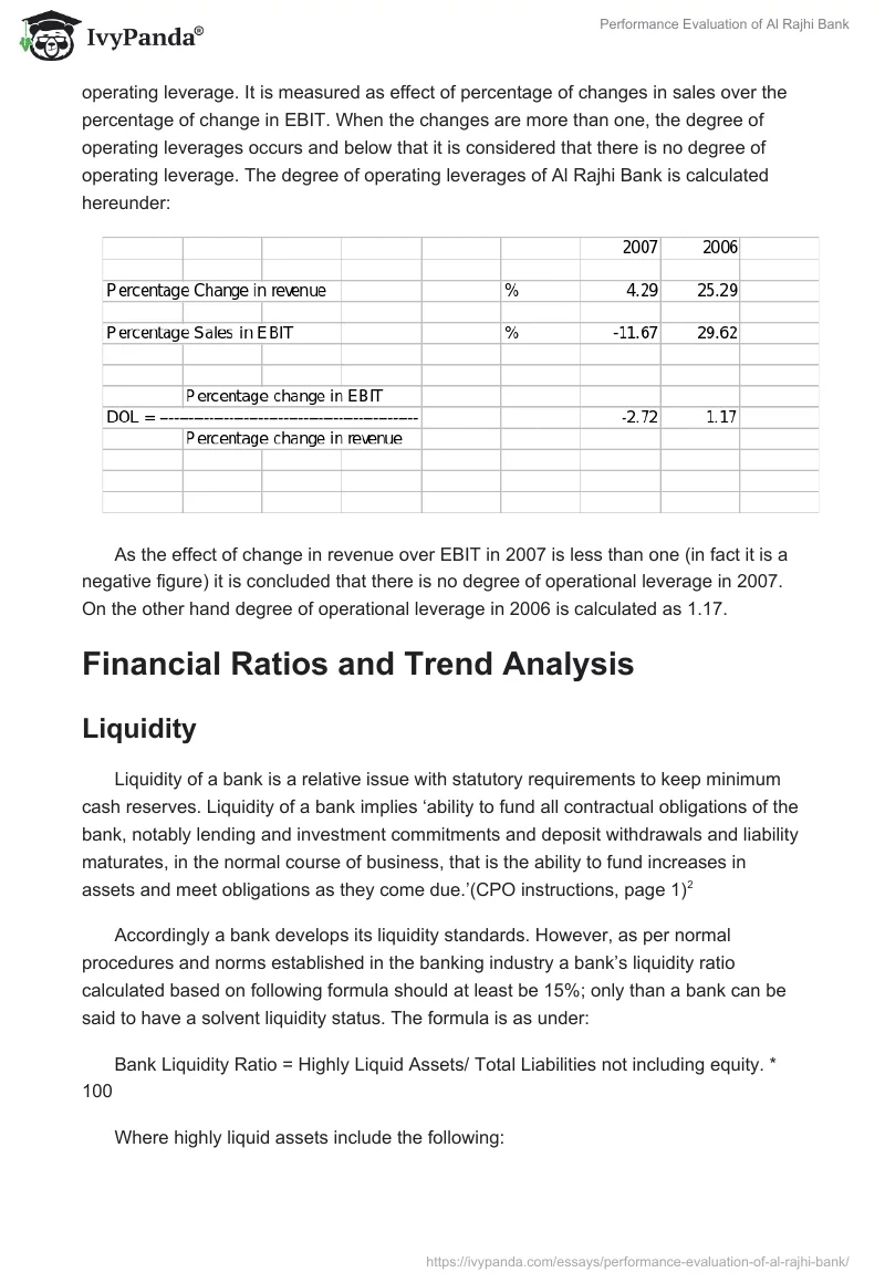 Performance Evaluation of Al Rajhi Bank. Page 3