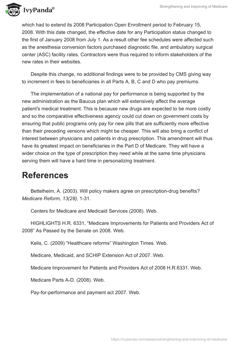 Strengthening and Improving of Medicare. Page 3