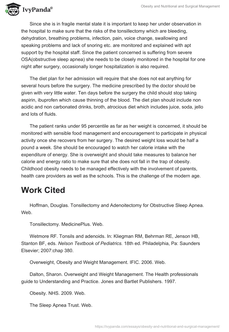 Obesity and Nutritional and Surgical Management. Page 3